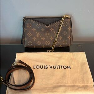 Louis Vuitton Monogram Pallas Clutch Crossbody Bag